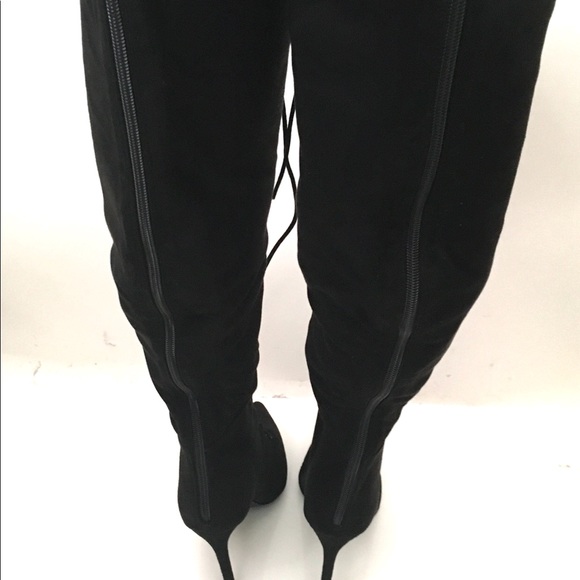 Fashion Nova Lace Up Knee High Heel Boots - Picture 11 of 16